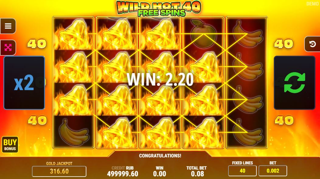 Wild Hot 40 Free Spins Slot: Fruits, Prizes & Key Features