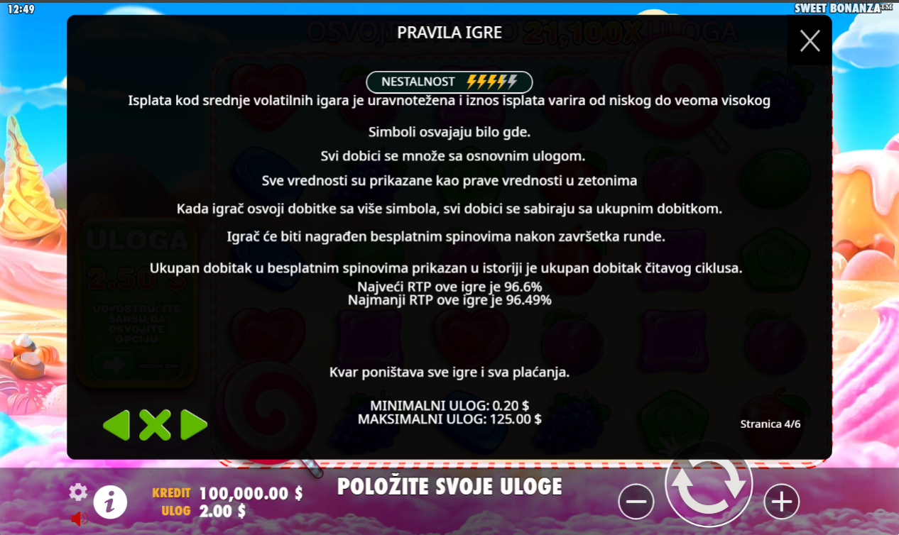 Bonusi i specijalne mogućnosti igre Sweet Bonanza