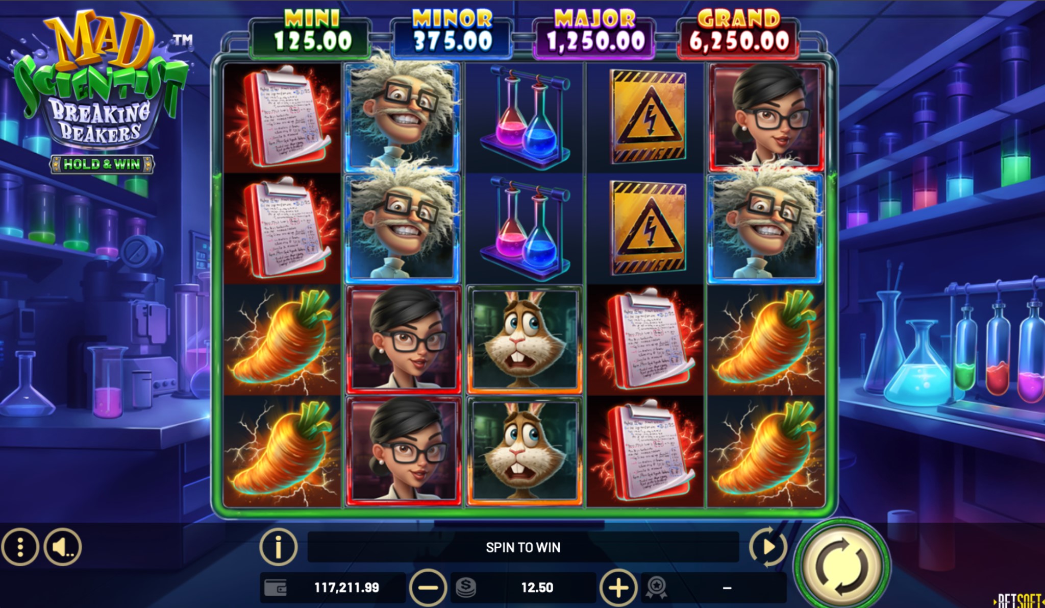 Mad Scientist: Breaking Beakers – Hold & Win