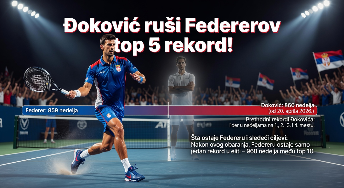 Đoković ruši Federerov top 5 rekord!