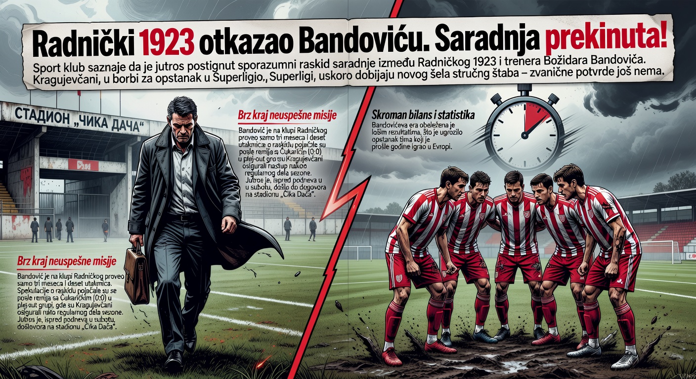 Radnički 1923 otkazao Bandoviću. Saradnja prekinuta!