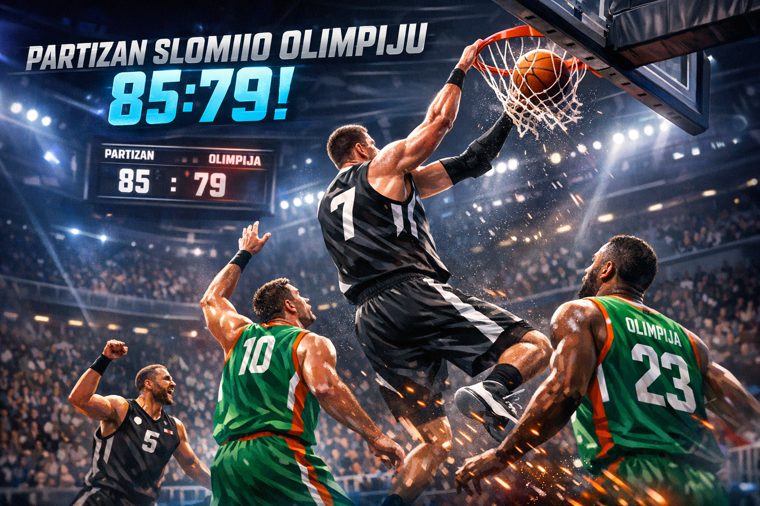 Partizan slomio Olimpiju 85:79!