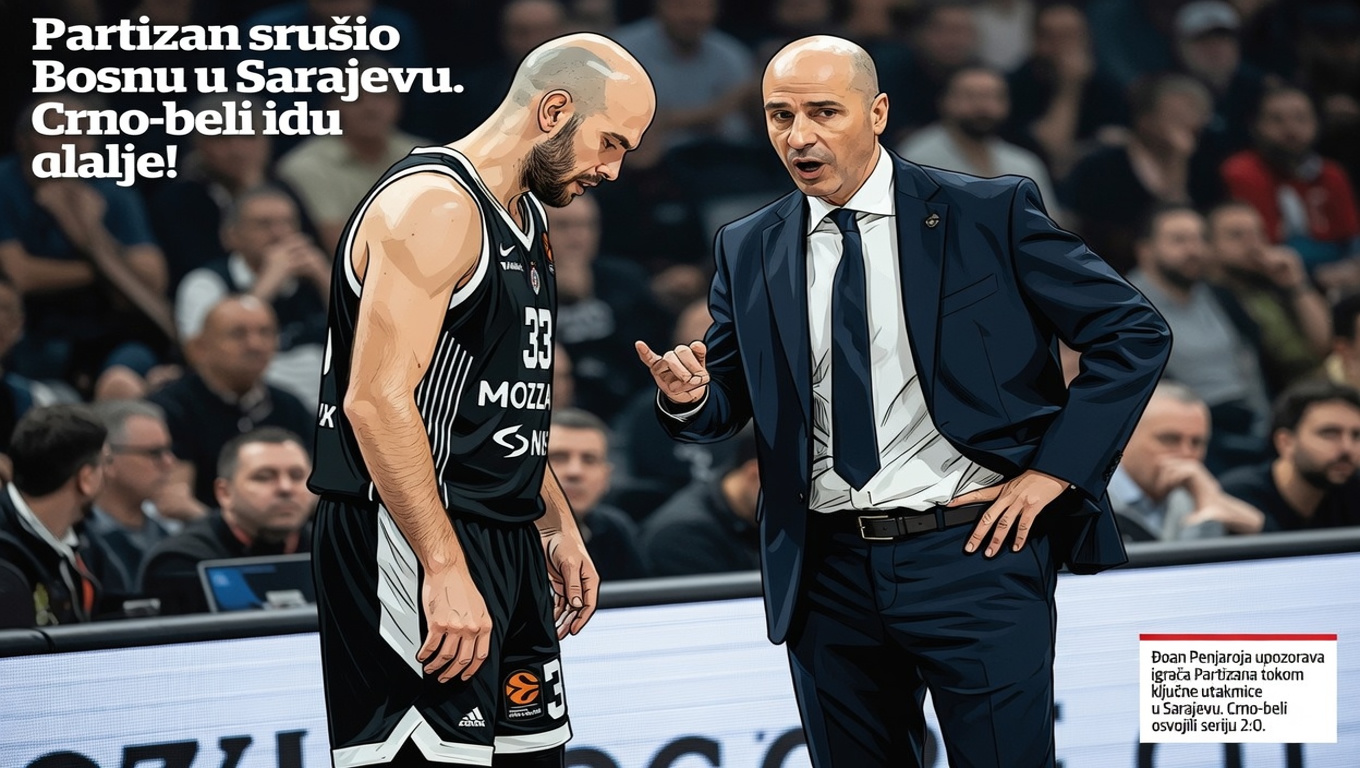 Partizan srušio Bosnu u Sarajevu. Crno-beli idu dalje!