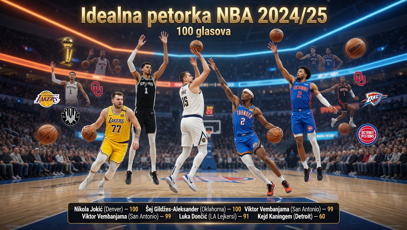 Jokić i Gildžes-Aleksander vladaju NBA ligom. Svih 100 glasova!