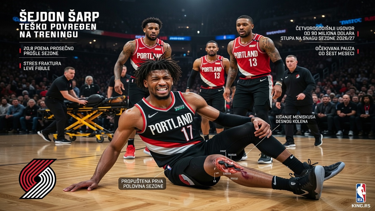Šarp teško povređen, Portland u problemu