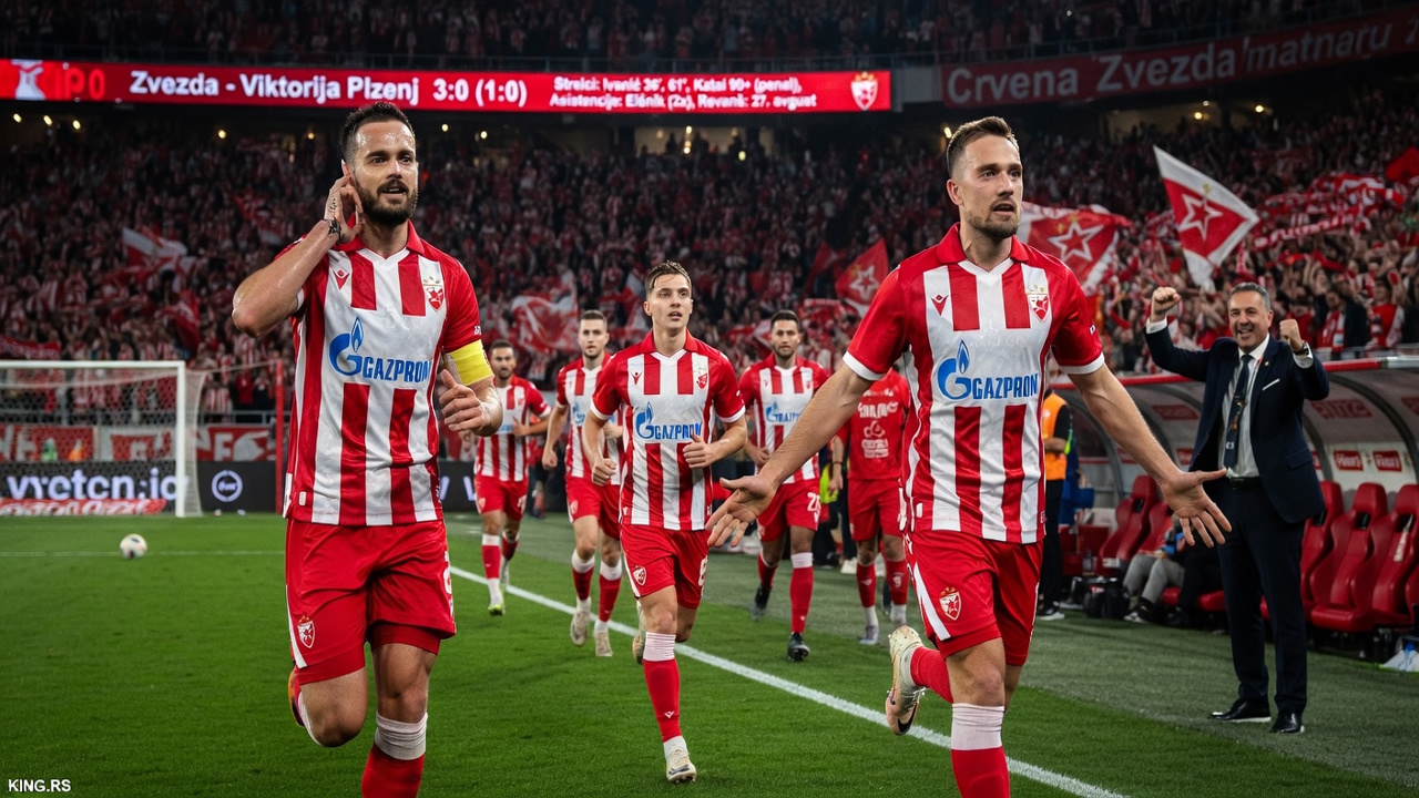Zvezda razneli Plzenj. Rijera sija od prve utakmice!