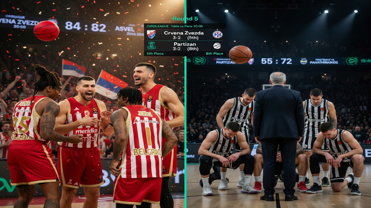 Zvezda uzletela, Partizan pao na tabeli