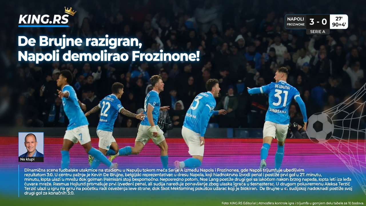 De Brujne razigran, Napoli demolirao Frozinone!