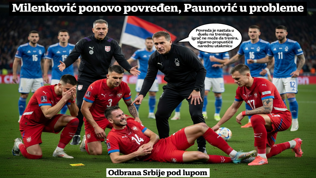 Milenković ponovo povređen, Paunović u problemu