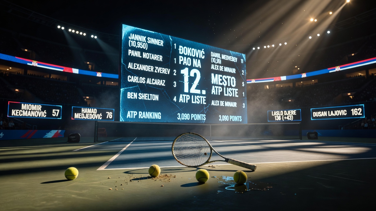 Đoković pao na 12. mesto ATP liste
