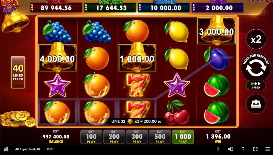 Bonusi i Posebne Funkcije Igre 40 Super Fruits Bell Link