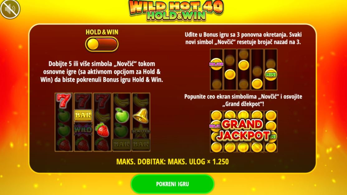 Bonusi i Posebne Funkcije Igre Wild Hot 40 Hold & Win
