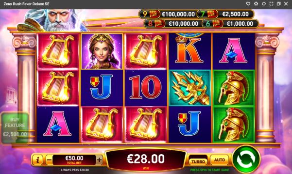 Kako Igrati Zeus Rush Fever Deluxe SE Slot za Pravi Novac