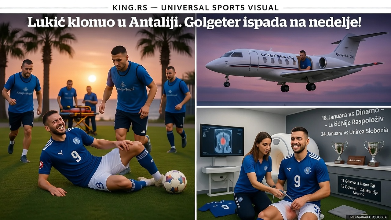 Lukić klonuo u Antaliji. Golgeter ispada na nedelje! Lukić klonuo u Antaliji. Golgeter ispada na nedelje!