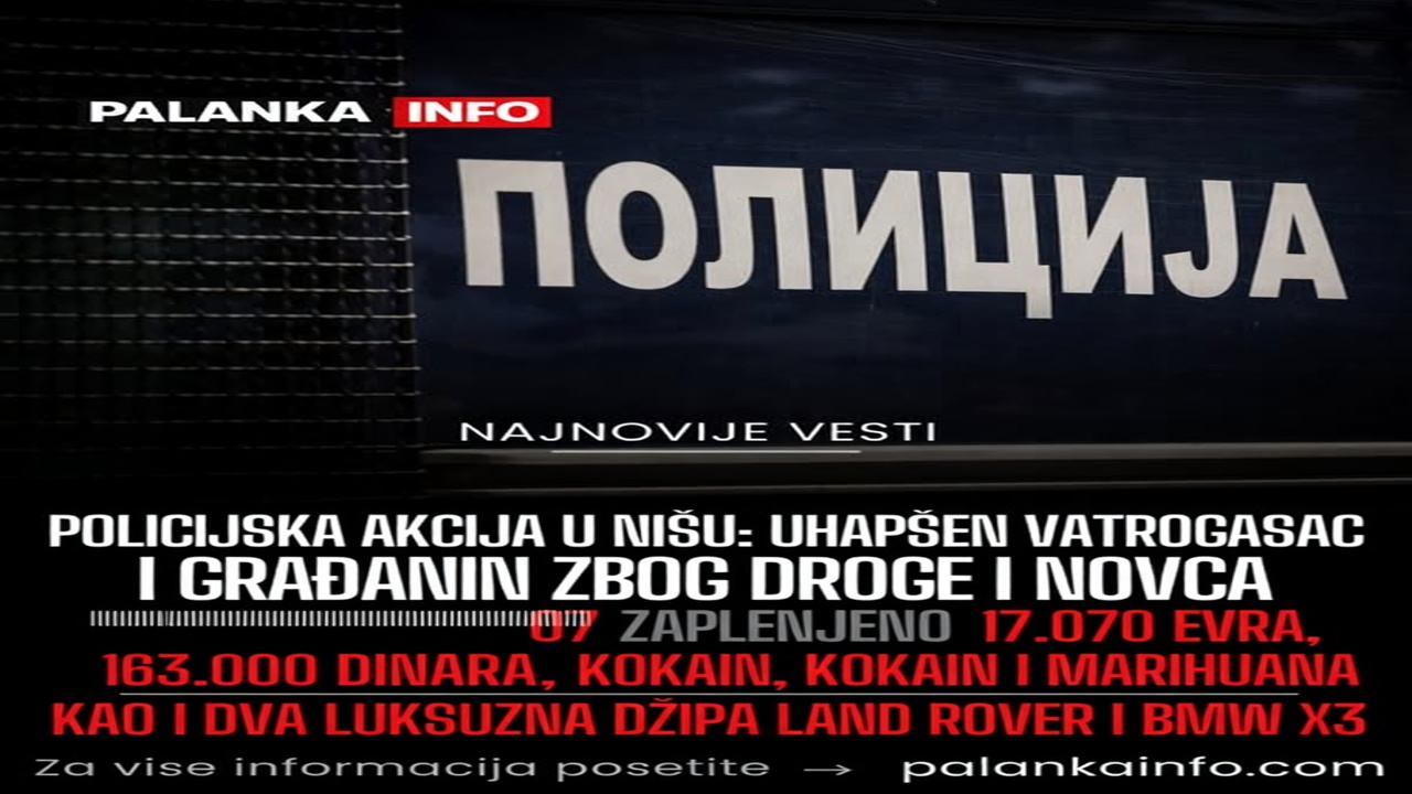Vatrogasac uhapšen zbog droge i novca
