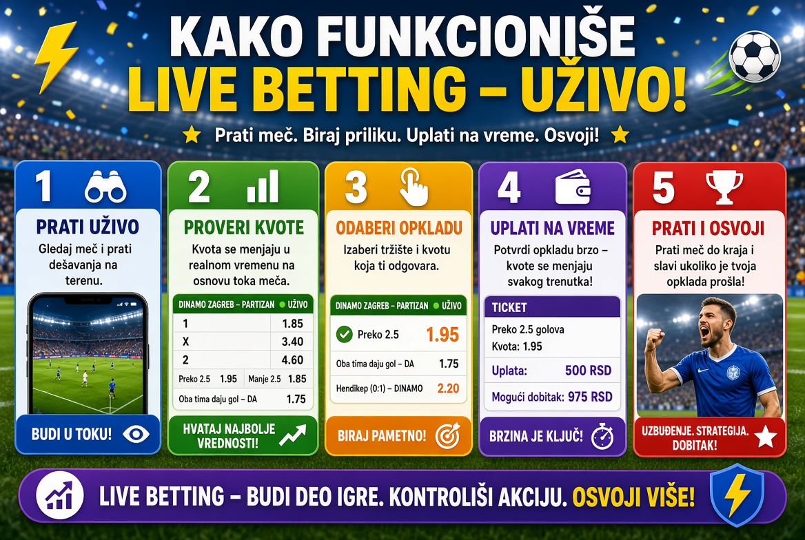 Kako se kladiš u live-u korak po korak