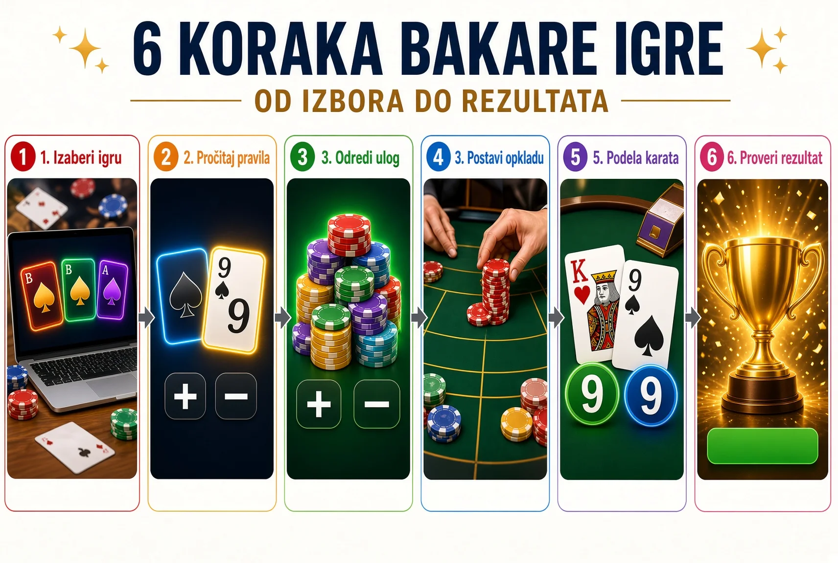 Kako se igra baccarat korak po korak?