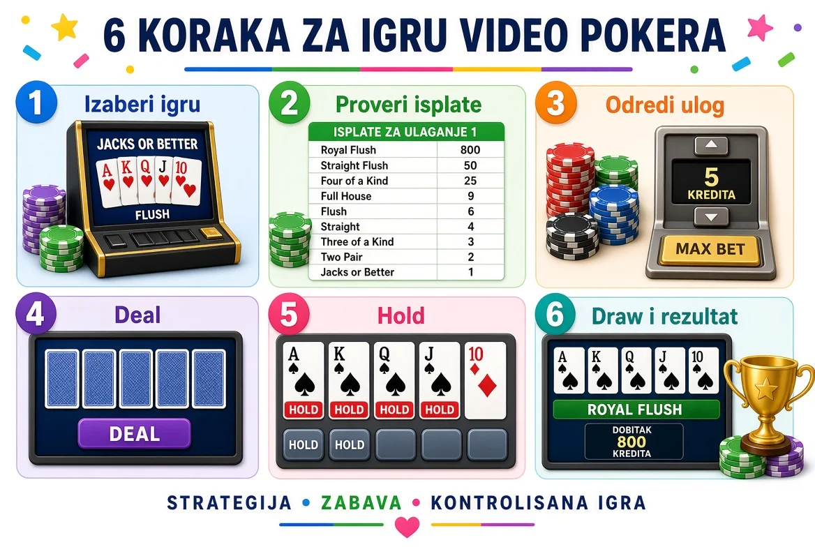 Kako se igra video poker korak po korak?