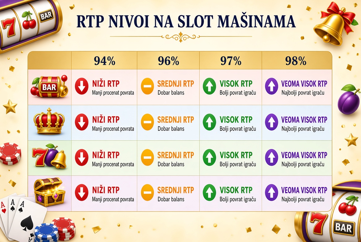 Tipovi i nivoi RTP-a na slotovima